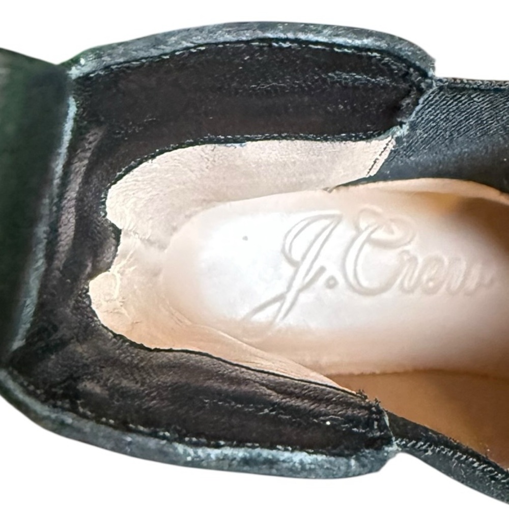 J.Crew Black Leather Chelsea Boots Lug Sole Women’s Size 7 - Picture 4 of 9